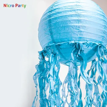 Nicro 3 ks/sada Želé Rýb Svietidlá Kit Set Blue lampión Baby Sprcha Detskej Narodeninovej Párty Dekorácie