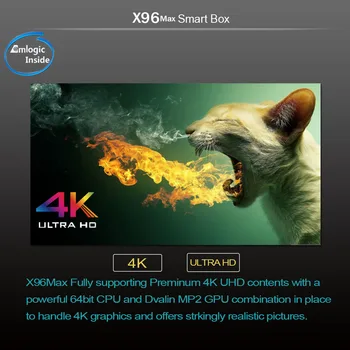Android 8.1 Smart TV Box X96 MAX amlogic s905x2 4K Media Player 2.4 G/5G Wifi, Set Top Box