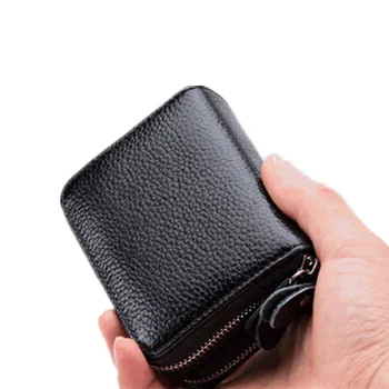 BISI GORO 2019 Ženy Muži Veľkú Kapacitu Business Kreditnej Karty Hoder RFID Blokovanie Držiteľov Karty Dvojité Zippe Karty, Peňaženku Značky