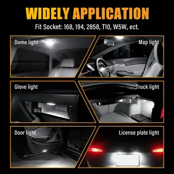 10x W5W T10 LED Žiarovky Pre Parkovanie Polohe, Svetlá Interiéru Svetlo pre BMW E90 E60 E39 F30 Audi A3 A4 B8, VW Golf 4 7 Mercedes