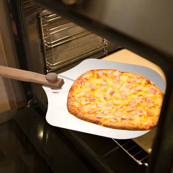 Kovové Pizza Lopatu Praktické Trvalé Domov Koláč Chlieb Pizza Prenos Lopatu
