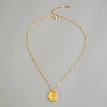 Francúzsky štýl malé klasická úľavu zlaté mince statočný malý lev mosadz retro Zlatý Náhrdelník s Príveskom
