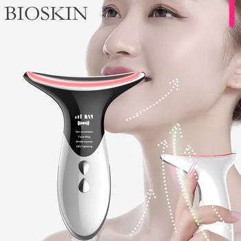 Bioskin Smart Krku Krásy Masér Fotón LED Terapia EMS Kúrenie Face Lifting Vibrácií Pokožky Utiahnite Anti-Wrinkle Odstráňte Zariadenie