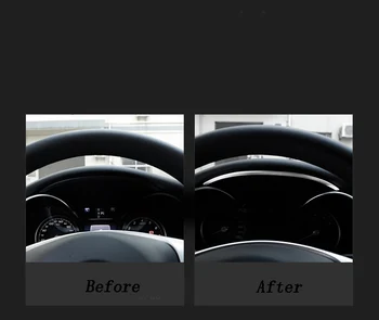 Auto z nehrdzavejúcej ocele trim krúžok prístrojovej doske klimatizácia otvor Dvere, Rukoväť kryt Pre Mercedes Benz C Trieda W205-2017 GLC
