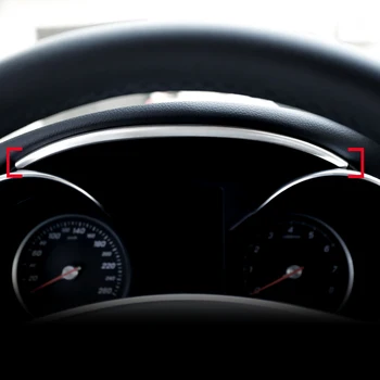 Auto z nehrdzavejúcej ocele trim krúžok prístrojovej doske klimatizácia otvor Dvere, Rukoväť kryt Pre Mercedes Benz C Trieda W205-2017 GLC