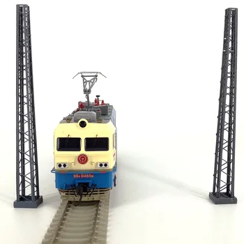 1:87 HO Meradle Vlak Železničnej Scény, Dekorácie Montáž Zátvorkách Model s Kríženie Čistej Drôt Model na Piesku Tabuľka
