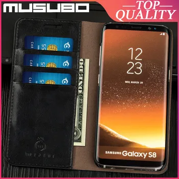 Musubo Luxusné Originálne Kožené puzdro Pre Samsung Galaxy S8 Plus S9 + S10E s rezacím zariadením S10 Plus Fundas Kryt Prípade Flip Card, Peňaženky, Puzdra