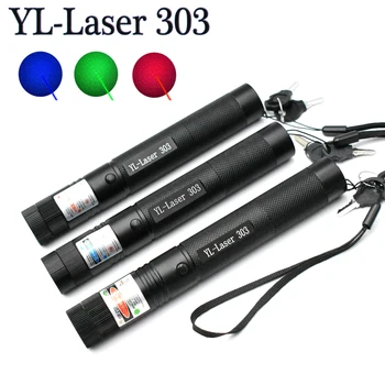 Výkonný Laser Pointe Zelený Červený Laser Modrý Ukazovateľ Viditeľnosti Zariadenia Nastaviteľné Zaostrenie Lazer Laser 303, Vybrať Nabíjačka & 18650 Batérie
