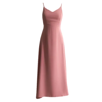 Sexy hlboko v krku backless letné ružové šaty žien Elegantnej čipky večer maxi šaty Dovolenku dlho party šaty dámske 2019