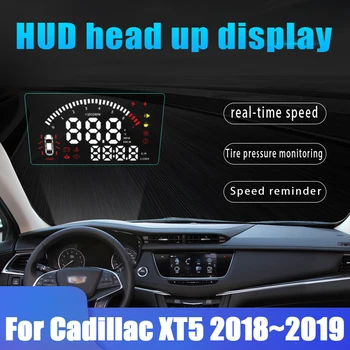 Auto Head Up Displej HUD Pre Cadillac XT5 2016 2017 2018 2019 Projektor Displej Elektronický rýchlomer prekročenia rýchlosti Alarm Detektor