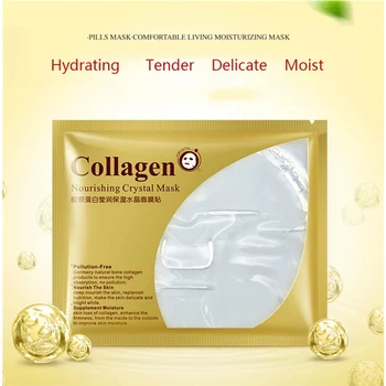 10Pcs Bioaqua 24K Zlata, Kolagénu Masku na Tvár Crystal Zlatá Kolagénová Hydratačné Masky Anti-aging Starostlivosti o Pleť kórejský Maska