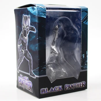 9 cm Marvel Avengers Infinity War Black Panther Q Verzia Super Hrdina Dekorácie Doll PVC Akcie Obrázok Zber Model Hračka