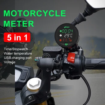 5-V-1 Motocykel Multi-Function Merač Teploty Vody Čase Voltmeter Pre Honda forza 300 XADV 750 X-11 x11 cb 190r VTR1000F