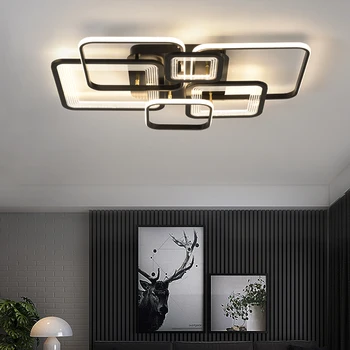 Moderné LED Luster pre obývacia izba, spálňa lesk de plafond Gold Black LED Stropný Luster osvetlenie pre spálne domov