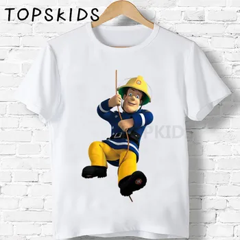 2019 Deti Hasič Sam Hasič Karikatúra Tlače T-shirts Boys&Girls Funny Baby Topy Deti Letné Krátke Rukáv Tričko