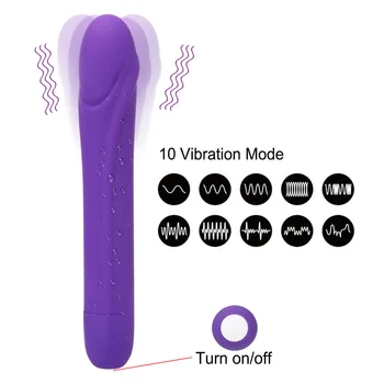 IKOKY Realistické dildo Sexuálne Hračky pre Ženy 10 Speed AV Čarovná Palička Stimulácia Klitorisu Sex Produkty Kúrenie Vibrátor G-Spot