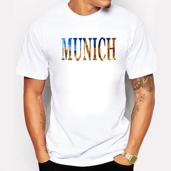 Nemecký Účel Prehliadka Mesta Dizajn Mníchov Vytlačí T Shirt Mužov Bavlna Príležitostné Letné Tričko pre Najvyššej Kvality