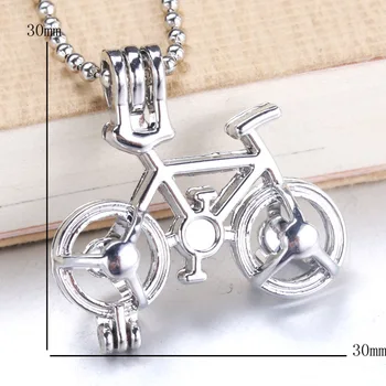 5 ks Bicyklov Pearl Klietky Prívesok Šperky Čo Perličiek Klietky Medailón Náhrdelník Arómu esenciálneho Oleja Difúzor Pre Hliva Pearl