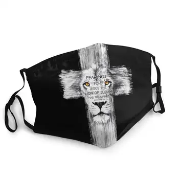 Cool Lev Z Júdovho Ježiš Kríž Non-Jednorazové Úst Tvár Masku Prachu Ochranný Kryt Respirátor