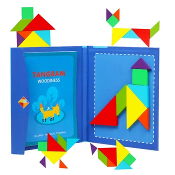 Detské Magnetické Puzzle Knihy Drevené Hračky Tvary Dosky Deti Skoro Vzdelávacie Hračky Rozvoj Puzzle Tvorivé Magneti