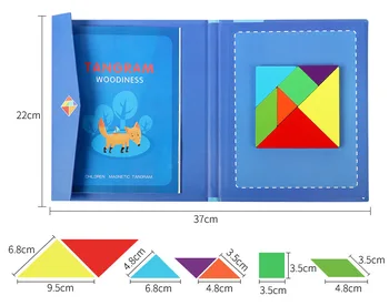 Detské Magnetické Puzzle Knihy Drevené Hračky Tvary Dosky Deti Skoro Vzdelávacie Hračky Rozvoj Puzzle Tvorivé Magneti