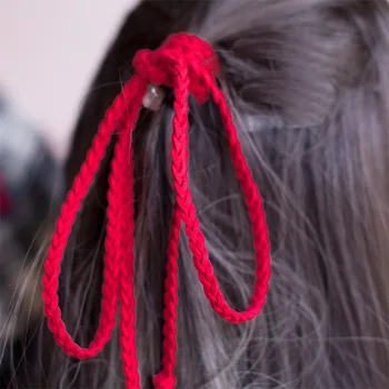 Strapec vlasy lano hanfu si zaslúžia zákona úlohu dávnych kostým pneumatiky Retro červené lano dávnych vlasy kapely