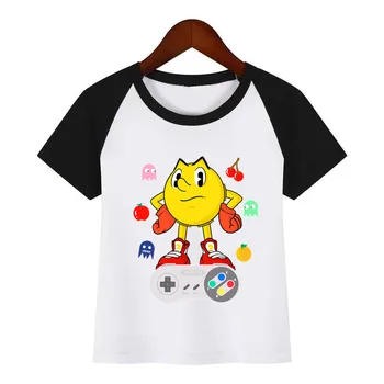 Chlapci Dievčatá Konzoly Mario/Sonic/Pacman/Zelda Odkaz Cartoon T-shirt Deti Vtipné Tričko Deti Letné Biele Topy Detské Oblečenie