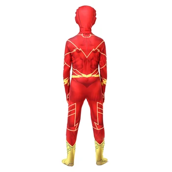 Flash Kostým Detský Superhrdina Barry Allen Anime Cosplay Detí Halloween Kostýmy pre Deti, Oblečenie Flash Kombinézach