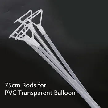 5 KS 75 cm PVC Prúty pre Led Transparentné Bublina Balóny Príslušenstvo Balón Držiteľ Palice s Šálky Strana navrhne Dekorácie