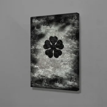 Black ďatelina Päť leaf clover plagát Plátno na Stenu umeleckou Výzdobou výtlačky pre Domáce spálňa decor Maľovanie