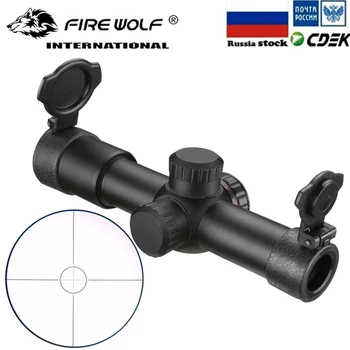 OHEŇ VLK 4.5x20 E Mil-Dot Riflescope Lovecká Puška Rozsah Červené Svetelné AK47 AK74 AR15 Riflescope S Flip-otvorte Objektív Čiapky