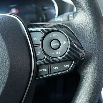 3ks/Nastavte Volant Výbava Kryt nálepka pre Toyota RAV4 2019 2020 Príslušenstvo Uhlíkových Vlákien auto nálepky, Auto Styling Dekorácie