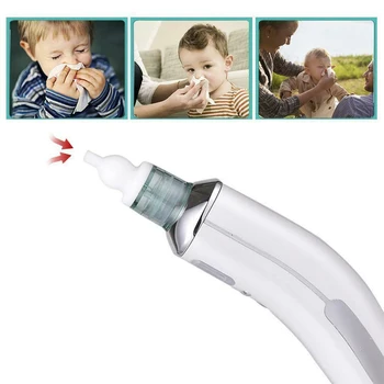 5 Úrovne Dieťa Dieťa Nosovej Aspirator Elektrické Nos USB Nabíjanie Cleaner Dieťa Bulík Sniffling Dieťa Bezpečné, Hygienické Zariadenia Sniffling