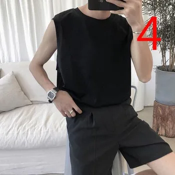 Ice hodváb-krátke rukávy t-shirt muž trend kórejská verzia self-pestovanie kolo krku príliv značky solid farba