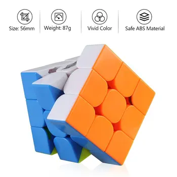 D-FantiX Cyclone Chlapci 3x3 Magnetické Rýchlosť Kocka Stickerless 3x3x3 Magic Cube Puzzle Hračka (FeiJue M Verzia) pre Deti Dospelých