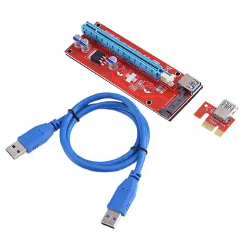 PCI Express Stúpačky Karty PCI-E 1x až 16x Extender USB3.0 Kábel Napájací Kábel Pre Bitcoin Mining Miner Pre Kábel Ťažba Karty Adaptéra