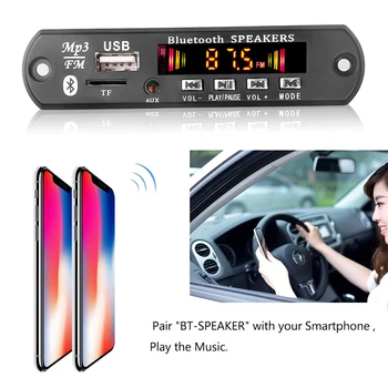 2 x 3W Zosilňovač Audio WMA Dekodér Rada Bluetooth Handsfree MP3 Prehrávač S Hlasovým Záznam USB TF FM Rádio Modul Pre Reproduktor