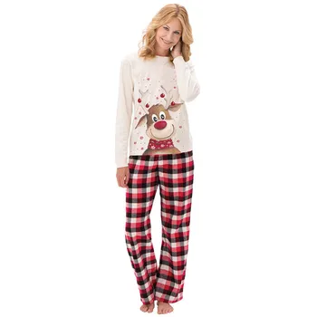 Rodina Zodpovedajúce Oblečenie Vianočné Pyžamo Nastaviť VIANOCE PJs Dospelých, Deti Roztomilý Strany Odev Pyžamá Cartoon Jeleň Sleepwear