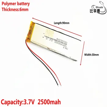 Dobrý Qulity Liter energie batéria 3,7 V,2500mAH,603090 Polymer lithium ion / Li-ion batéria pre HRAČKA,POWER BANKY,GPS,mp3,mp4
