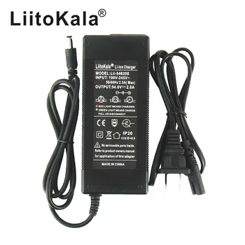 LiitoKala 13S 48V 2A Lítium-iónová batéria, nabíjačka 5.5*2.1 mm Univerzálny 54.6 V 2A AC DC Napájací Adaptér