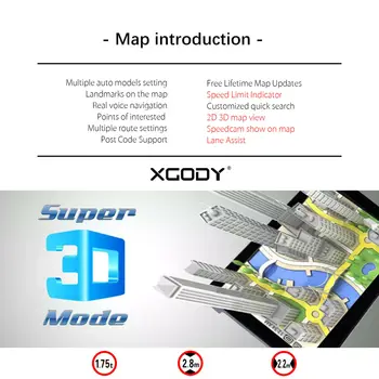 XGODY 704 7 Palcový Auta GPS Navigácie FM Bluetooth AVIN Sat Nav Truck Navigátor GPS Zadnej strane Fotoaparátu Rusko Európa Mapu Automobilov