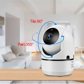 Biela Wifi Kamera HD 1080P Cloud Bezdrôtové IP Kamery Inteligentné Auto Sledovania Ľudskej Home Security Dohľad