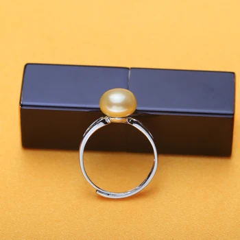 925 sterling silver ring prírodné perlový prsteň pre ženu white black pearl módne krúžok svadobné party doplnky, darčekové propagačné