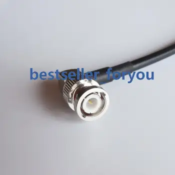 BNC samec 90 stupňov, aby SMA konektor pravý uhol krimpovacie jumper pigtail RF kábel RG58 3Feet 1M