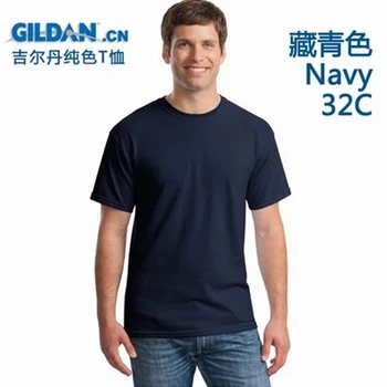 GILDAN 76000 Lete Mužov Bavlna tričká Pevné Krátky Rukáv T Shirt Mens Nový O-krku Topy Tees Základné TShirts Značku Oblečenia