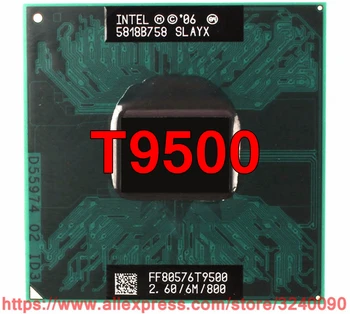 Pôvodné lntel Core 2 Duo T9500 CPU (6M Cache, 2.60 GHz, 800 MHz , 2-Jadrá) Notebook procesor doprava zadarmo