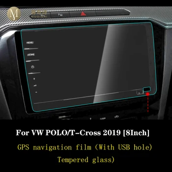 Pre Volkswagen Polo T-Cross 2019 GPS navigácie film na LCD obrazovke Tvrdené sklo ochranný film Prerobit Anti-scratch film 8 palec
