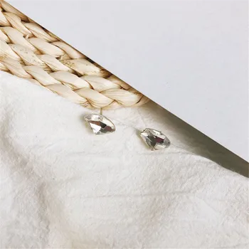 Transparentné Nepravidelný Geometrické Zirkón Nezvyčajné 925 Sterling Silver Piercing Stud Náušnice Pre Ženy Módne Šperky Žena 2020