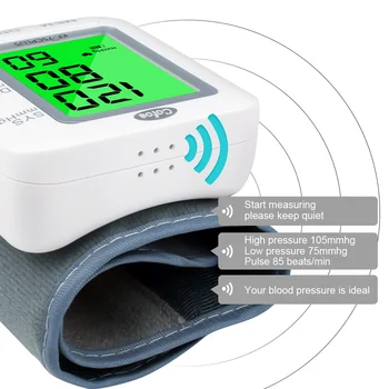 Cofoe Zápästie Krvný Tlak Monitor upgrade automatické sphygmometer hlas troch farieb podsvietenia tep a pulz zdravotnej starostlivosti