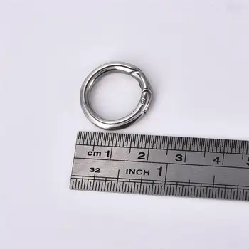 2 ks/veľa 20mm Jar Nerez Guľatý Krúžok Openable Keyring Kožená Taška Pás na Zápästie Reťazca Pracky DIY Snap Spona Príslušenstvo